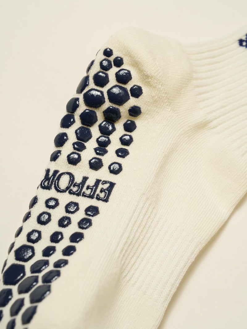 Shapes Studio Crew Half Calf Grip Socks, Cutest Fruits Pilates Socks, Ruffle socks, Non-Slip, Barre Yoga Fitness - Image 2